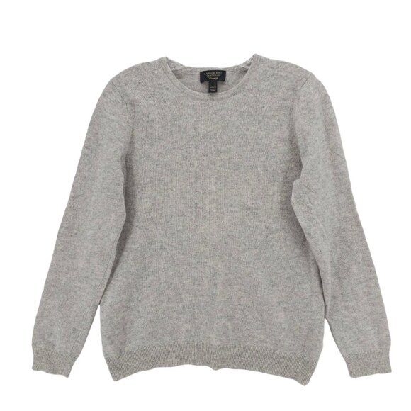 CHARTER CLUB Luxury 100% Cashmere Sweater Light Gray Heather Women's LARGE - Picture 1 of 7